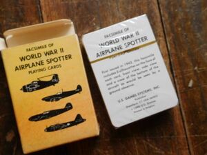 トランプカード　no　FACSIMILE OF WORLD WORⅡ　AIRPLANE SPOTTER第二次世界大戦　戦闘機　プレイイングカード きれいです