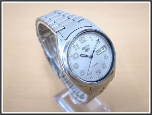 B070T　SEIKO セイコー　5 ファイブ　7S26-3180　自動巻き　ホワイト文字盤　メンズ腕時計