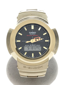 CASIO◆カシオ/ソーラー腕時計_G-SHOCK/AWM-500GD-9AJF/デジアナ/ゴールド