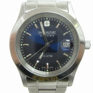 スイスミリタリー SWISS MILITARY ハノワ HANOWA 腕時計 アナログ クオーツ 6-5023 シルバーカラー 文字盤ネイビー ■SM1 メンズ