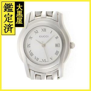 GUCCI グッチ 腕時計 5500L YA055506 ステンレス ホワイト文字盤 クオーツ【472】SJ