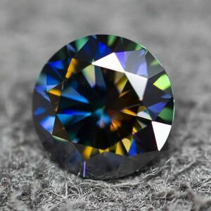 ラボ レインボーパープルダイヤモンド 1ct ラウンドカット 宝石 輝き 高品質 宝石シリーズ ラウンド形状 モアッサナイト 証明書付 C700