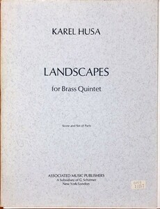 カレル・フサ ランドスケープ (金管5重奏 スコア＋パート譜) 輸入楽譜 Karel Husa Landscapes 洋書