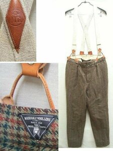 ◇即決[W34]Nigel Cabourn 18AW MEDICAL PANT WASABLE WOOL サスペンダー メディカルパンツ 千鳥格子 ナイジェルケーボン■R263