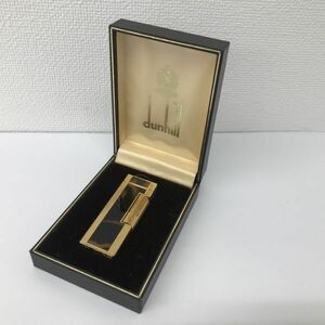 F163-K18-5053◎ dunhill ダンヒル ローラー式ガスライター ゴールドカラー べっ甲柄 24163 喫煙具 ※箱付き 火花・点火なし