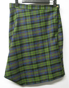 Vivienne Westwood RED LABEL WOOL PLAID SKIRT 42 MADE IN ITARY ヴィヴィアンウエストウッド：立体裁断 スカート 2 （ インコントロ