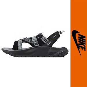 新品 NIKE ONEONTA SANDAL ナイキ オニオンタ サンダル ブラック グレー カジュアル スウッシュ タウンユース 27cm US9 黒タグ 正規品