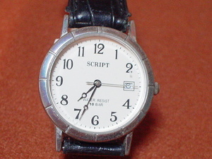 J-AXIS　STYLISH　WATCH　SCRIPT　１０BAR　腕時計　ホワイト