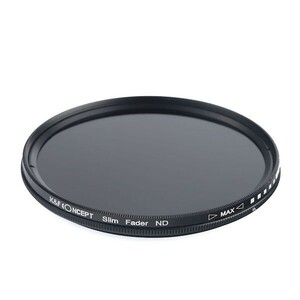 K&F Concept 可変式NDフィルター 55mm NDX 減光範囲ND2~ND400 薄枠設計 KF-NDX55