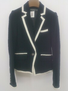 ◇ BLACK BY MOUSSY ブラックバイマウジー コットン 長袖 ジャケット サイズ1 ブラック ホワイト系 レディース P