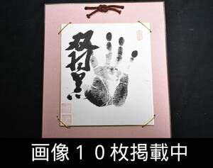 相撲 力士 手形 サイン 横綱 双羽黒 横綱印入り 色紙 色紙額 本物 画像10枚掲載中