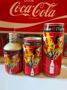 コカ・コーラ500ml 350ml アルミ缶　300mlアルミボトル 空缶 iTunes ミュージカルダウンロードキャンペーン缶三種類 