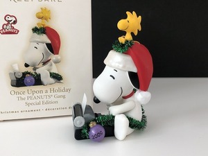 2009年 スヌーピー ウッドストック HALLMARK オーナメント 箱入り KEEPSAKE PEANUTS SNOOPY ヴィンテージ [pe-779]