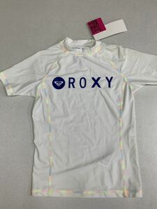 ◆ROXY◆ロキシー◆ラッシュガード◆白◆新品◆L◆半袖ラッシュ◆レインボー・ステッチ◆UPF５０＋◆05