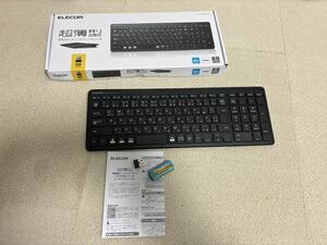 ELECOM ワイヤレスキーボード TK-FDP099TBK 中古　エレコム ワイヤレスキーボード