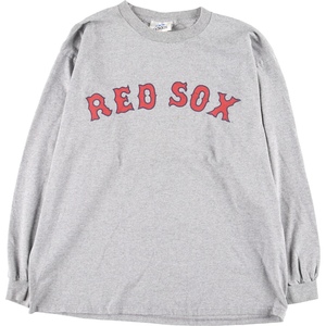古着 00年代 アディダス adidas MLB BOSTON RED SOX ボストンレッドソックス ロングTシャツ ロンT メンズL /eaa438751