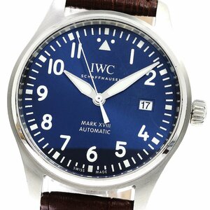 IWC IWC SCHAFFHAUSEN IW327010 パイロットウォッチ マークXVIII デイト 自動巻き メンズ 箱・保証書付き_759074【ev10】