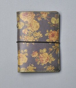 アンティーク調合皮カードケース《茶・薔薇》