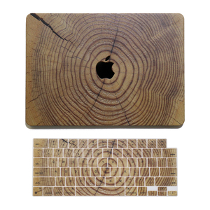 M1 対応 MacBook Air 13.3 13.6 木目調ウッドプリントケースカバー&USキー専用ウッドプリントキーボードカバーセット