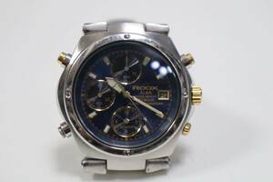 J1312 Y　L 【時計】SEIKO セイコー アルバ ALBA ROOX Y182-6F10 アラームクロノグラフ デイト 純正ベルト