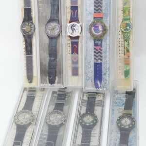 2404-648 スウォッチ 9本セット クオーツ 腕時計 SWATCH スクーバ200 アクアクロノ クロノ 他 箱有り