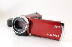 動作品 JVC Everio エブリオ GZ-HM33-R FULL HD 赤 レッド ビクター デジタルビデオカメラ 充電ケーブル付 管GG3031