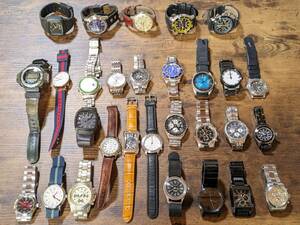 CMM1 大量!! まとめ売り FOSSIL Orobianco nixon DIESEL HAMILTON WENA POLICE CASIO TIMEX 腕時計 リストウォッチ