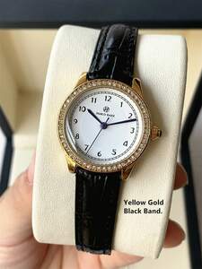 腕時計 レディース クォーツ 新しいデザインのファッショナブルな愛らしい女性用時計 304ステンレススチールゴールドケースビンテー
