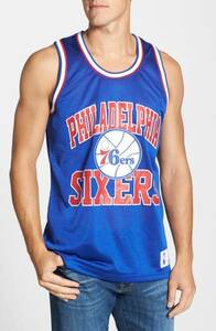 USA正規品 【3XL】 mitchell&ness ミッチェル&ネス NBA メッシュ タンクトップ 76ers シクサーズ 青 フィラデルフィア バスケ