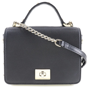 Kate Spade ケイトスペード 2WAYショルダー WKRU5673-001 ハンドバッグ レザー×フェイクパール 黒 レディース【I151523042】中古