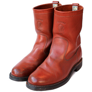 黒タグ・USA製★Chippewa チペワ★VINTAGE WELLINGTON BOOTS RUSSET 8=26 91091 ペコス ウエスタンブーツ バイカー カントリー メンズ i550