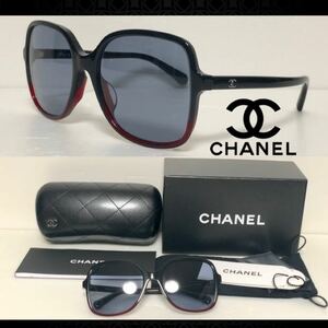 未使用 美品 CHANEL シャネル サングラス CH5349A 39,960円 1559/S1 ブラック・ワイングラデーション レンズカラー グレー