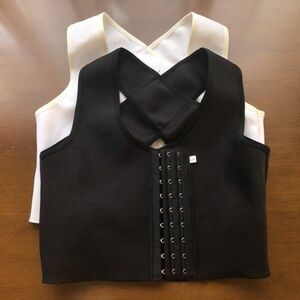 ■即決■送料無料■胸つぶしインナー 黒 白 2枚セット コスプレ 男装 さらし ランニング