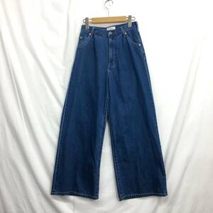 EZ3196●22SS SLOBE IENA LE DENIM ワイドフレアタックファイブポケットパンツ●36●インディゴブルー イエナ