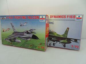 【未組立】ESCI ジェネラルダイナミックス　F-16B　ファイティングファルコン　F-16A　2個セット　1/72　プラモ　模型