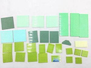 Z-101　レゴバラパーツ　大きめプレートパーツ　緑/グリーン系　まとめてセット　60サイズ