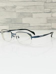 SABA=TRA SBT-023 サバトラ スクエア型 ネイビー 眼鏡 良品