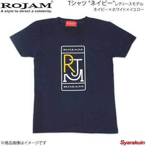 ROJAM ロジャム Tシャツ ネイビー レディースモデル ネイビー×ホワイト×イエロー サイズ：150 70-T182-3150