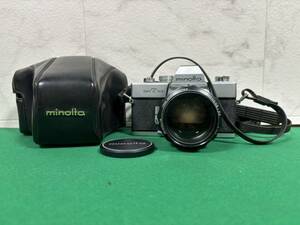【動作未確認】 minolta SRT101 ミノルタ SRT 101 MC Rokkor PG 58mm F1.2 カメラ 撮影 日本 ケース付き ストラップ付き 