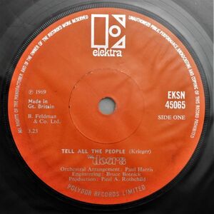 T-559 UK盤 The Doors ドアーズ Tell All The People/Easy Ride EKSN 45065 45 RPM