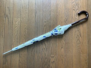 プライベート・レーベル　チューリップ　花　白系　傘　アンブレラ　長91cm　開き101cm　使用品　梅雨　豪雨　夜間　安全色　送料無料