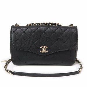 （未使用　展示品）シャネル CHANEL マトラッセ チェーン ショルダーバッグ 2WAY 斜め掛け ラムスキン レザー ブラック 黒 AS0292