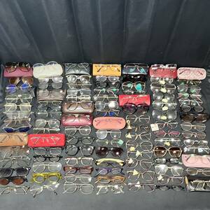 メガネ 眼鏡 100点 大量 まとめ売り サングラス メガネ フレーム 老眼鏡 眼鏡ケース等 現状品 MONB シャルマン HOYA等含む 未使用品含む