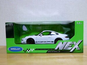 ★Welly ウィリー Porsche ポルシェ 911 (997) GT3 RS 1/18 ホワイト WE18015-WH ミニカー ダイキャストカー★送料無料★