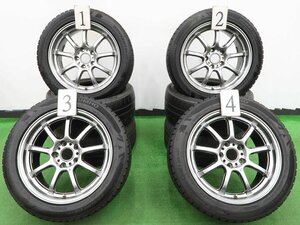 4本 RAYS グラムライツ 社外 17インチ 7.5J +43 114.3 スタッドレス 輸入 クムホ 2022年 215/50R17 レヴォーグ ヴォクシー ノア MAZDA3