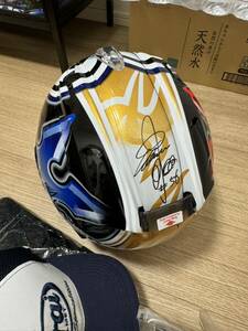 世界限定300個 中野真矢 直筆サイン入り Arai アライ RX-7X Nakano Gold