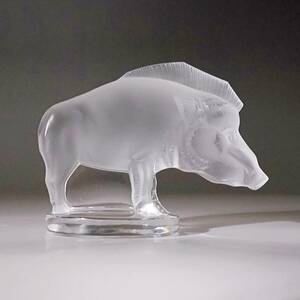 ★ラリック★ SANGLIER　Rene Lalique　◎イノシシ　猪　いのしし　カーマスコット　ペーパーウエイト　置物　美品　工芸品　返品可 