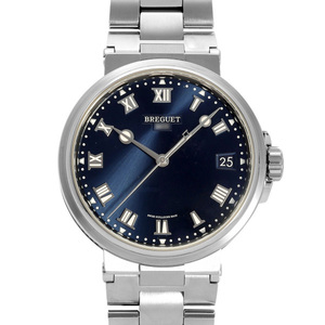 ブレゲ Breguet マリーン 5517TI/Y1/TZ0 ブルー/ローマ文字盤 中古 腕時計 メンズ