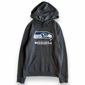 NFL TEAM APPAREL アメフト Seattle Seahawks シアトル シーホークス フットボール プリント スウェット パーカー フーディー S グレー