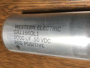 WESTERN ELECTRIC 1000μF（UF）５０VDC ウエスタン・エレクトリック　コンデンサ3本